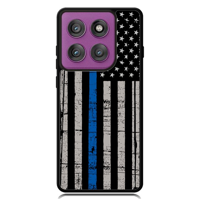 thin blue line flag X9119 Motorola Moto Edge 2025 | Moto Edge 60 Fusion | Moto Edge 60 Pro Case
