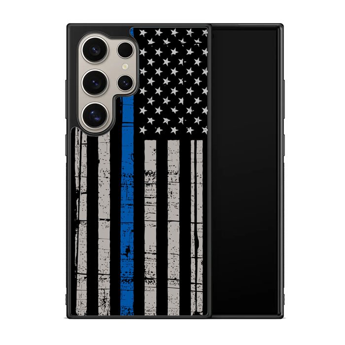 thin blue line flag X9119 Samsung Galaxy S25 Ultra 5G Case