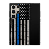 thin blue line flag X9119 Samsung Galaxy S25 Ultra 5G Case