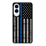 thin blue line flag X9119 Samsung Galaxy S25 Edge Case