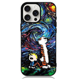 Calvin and Hobbes Art Starry Night Case iPhone 16 Pro Max BC0904