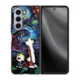 Calvin and Hobbes Art Starry Night Case Samsung Galaxy z Fold 5 5G BC0904