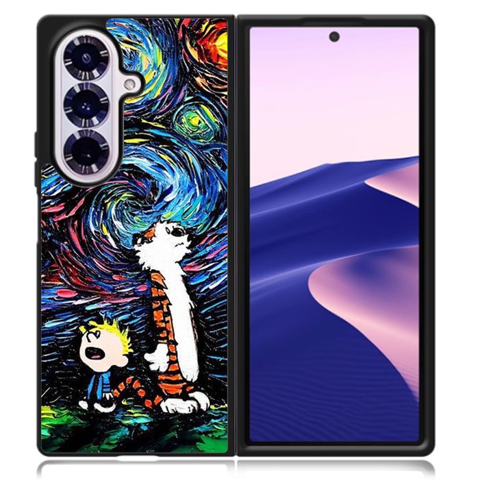 Calvin and Hobbes Art Starry Night Samsung Galaxy Z Fold 7 5G Case BC0904