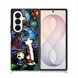 Calvin and Hobbes Art Starry Night Samsung Galaxy Z Fold 8 Ultra Case BC0904