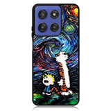 Calvin and Hobbes Art Starry Night X9177 Motorola Moto G Stylus 5G 2025 Case