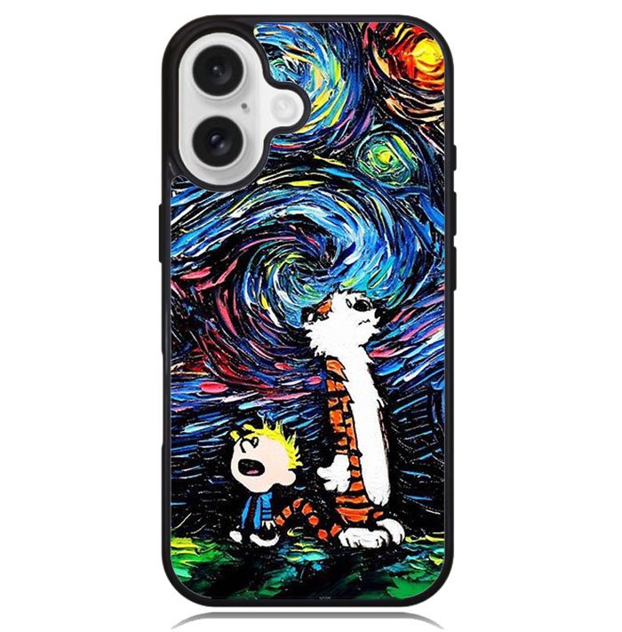 Calvin and Hobbes Art Starry Night X9177 iPhone 16 Plus Case