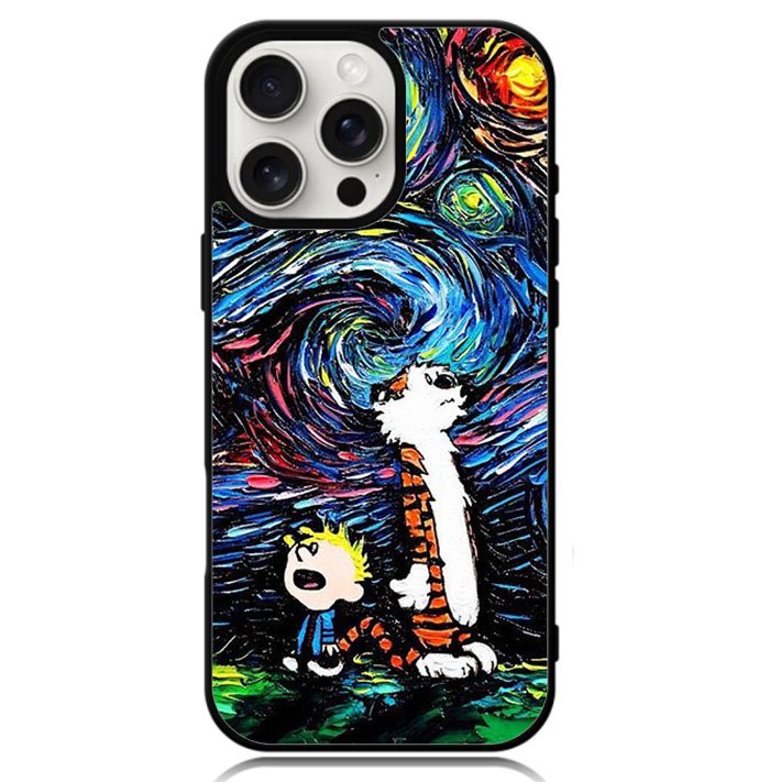 Calvin and Hobbes Art Starry Night X9177 iPhone 16 Pro Case