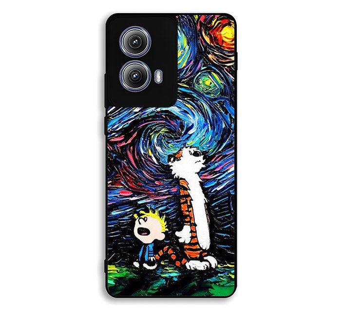 Calvin and Hobbes Art Starry Night Motorola Moto Edge 2024 Case BC0904