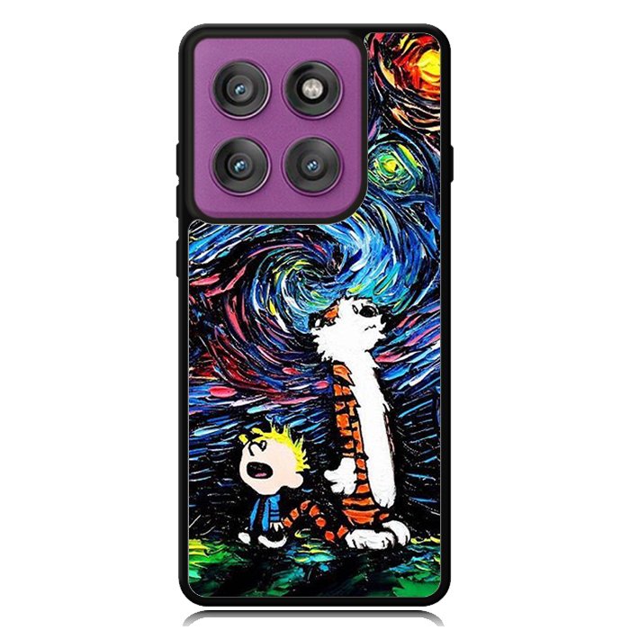 Calvin and Hobbes Art Starry Night X9177 Motorola Moto Edge 2025 | Moto Edge 60 Fusion | Moto Edge 60 Pro Case