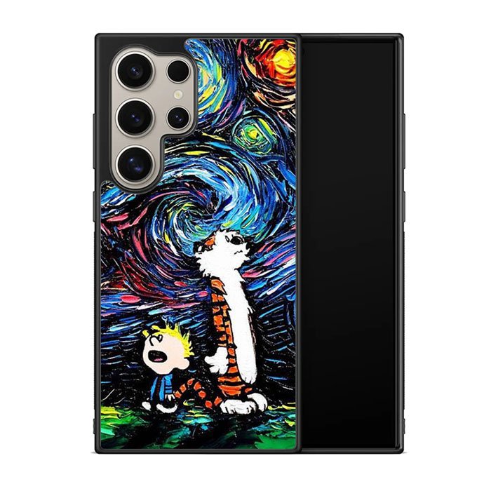 Calvin and Hobbes Art Starry Night X9177 Samsung Galaxy S25 Ultra 5G Case