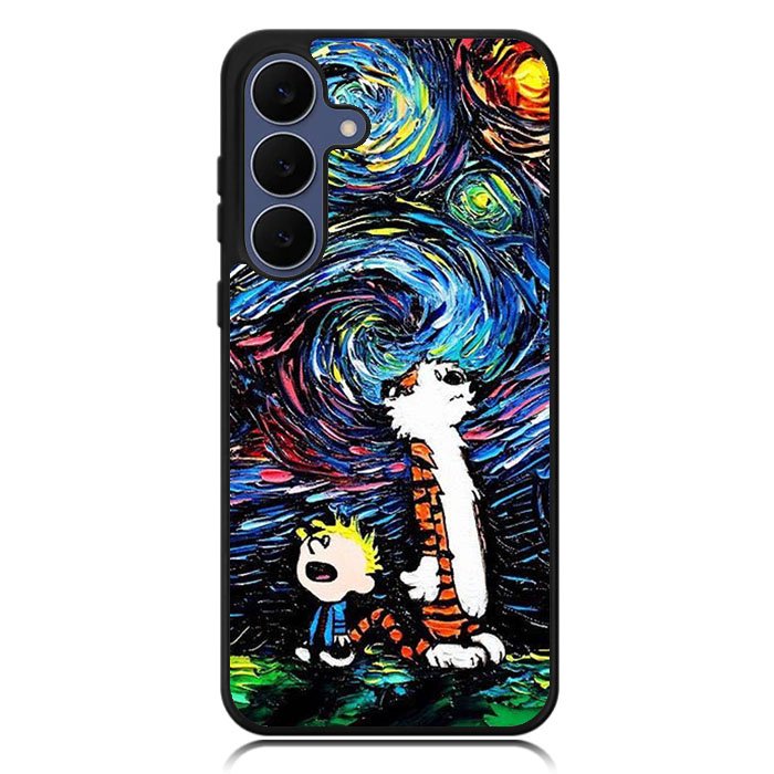 Calvin and Hobbes Art Starry Night X9177 Samsung Galaxy S25 FE Case