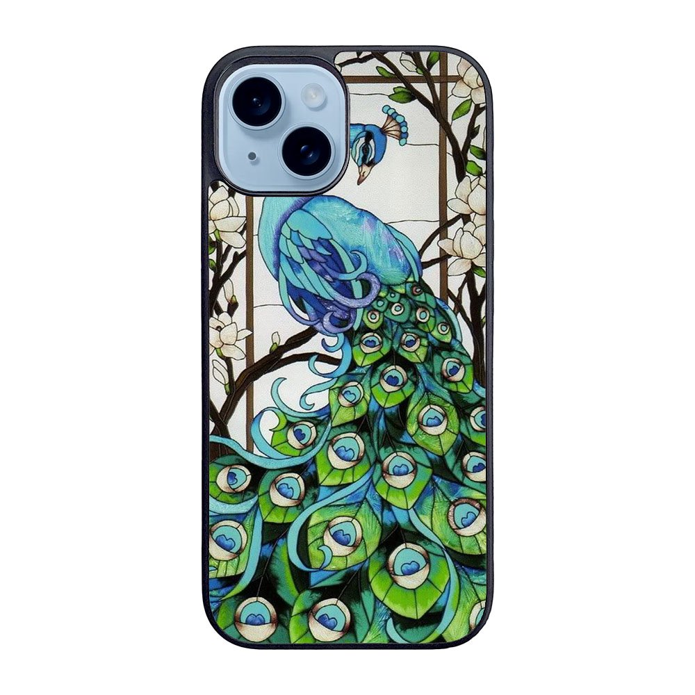 peacock stained glass Case iPhone 15 Plus BC0913
