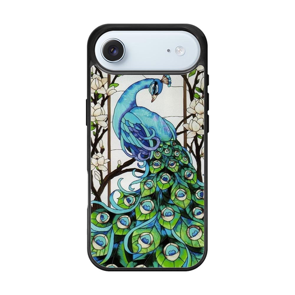 peacock stained glass X9167 iPhone Air Case