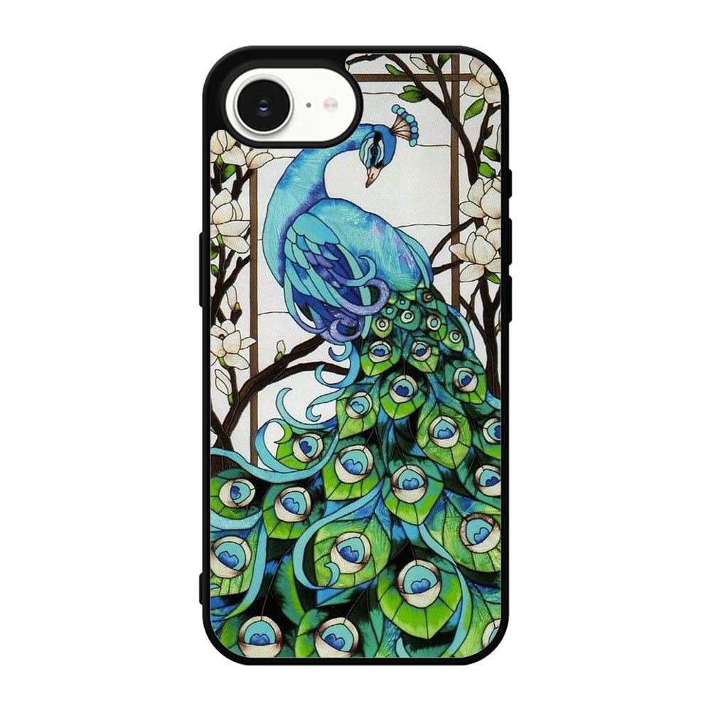 peacock stained glass X9167 iPhone 17e Case