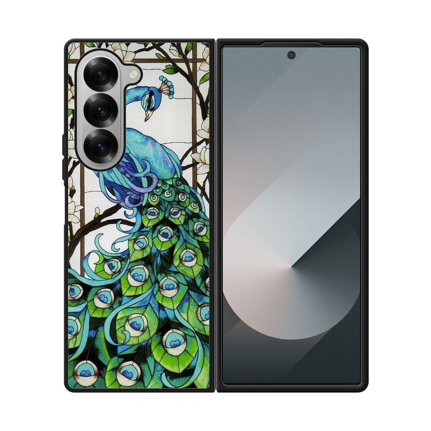 peacock stained glass Case Samsung Galaxy Z Fold 6 5G BC0913