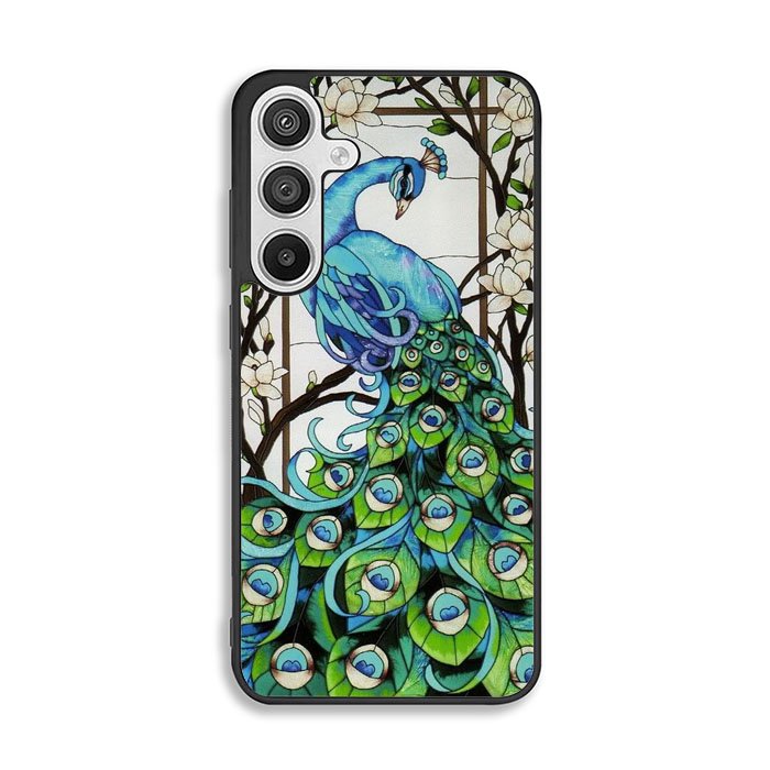 peacock stained glass Samsung Galaxy A26 Case BC0913