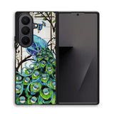 peacock stained glass X9167 Samsung Galaxy Z Fold 7 Case