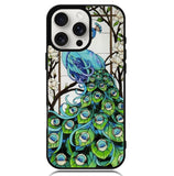 peacock stained glass X9167 iPhone 16 Pro Max Case