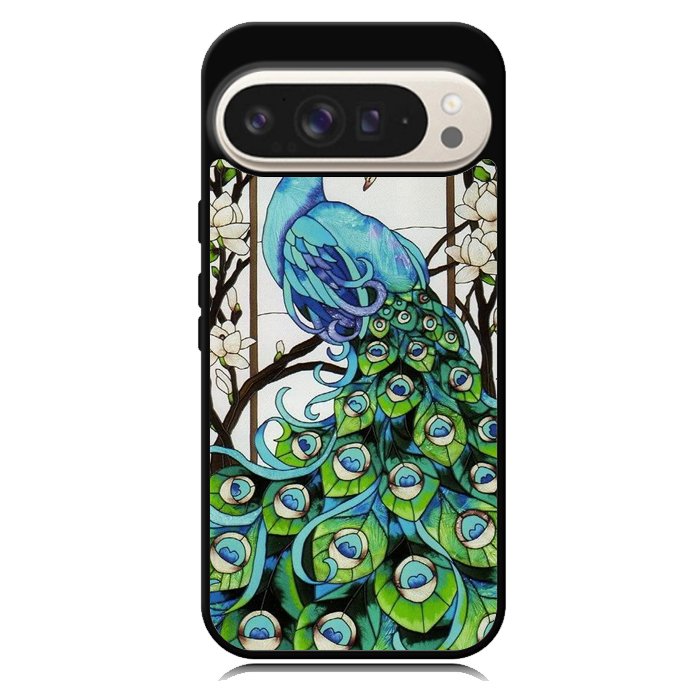 peacock stained glass X9167 Google Pixel 9 Pro XL Case
