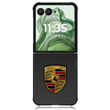 Porsche Badge Logo X9272 Motorola Moto Razr+ Plus 2024/2025 Case, Motorola Razr 50 Ultra/50s Ultra Case