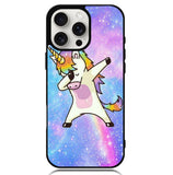 Dabbing Unicorn Rainbow Case iPhone 16 Pro Max BC0939
