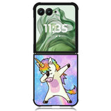 Dabbing Unicorn Rainbow X9358 Motorola Moto Razr+ Plus 2024/2025 Case, Motorola Razr 50 Ultra/50s Ultra Case