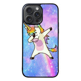 Dabbing Unicorn Rainbow Case iPhone 15 Pro Max BC0939