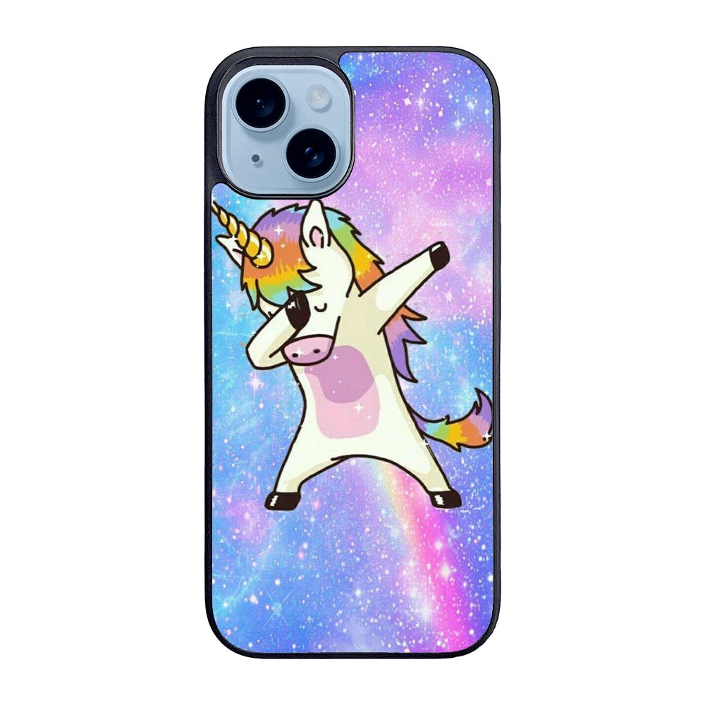 Dabbing Unicorn Rainbow Case iPhone 15 BC0939