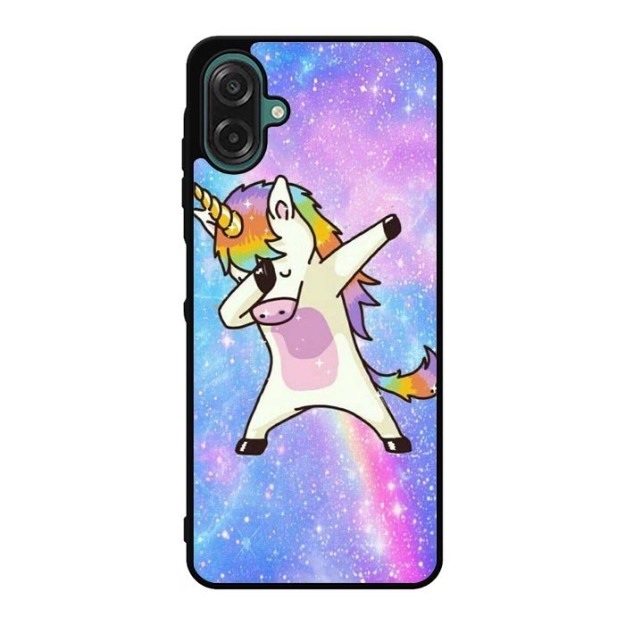 Dabbing Unicorn Rainbow X9358 Samsung Galaxy A07 Case