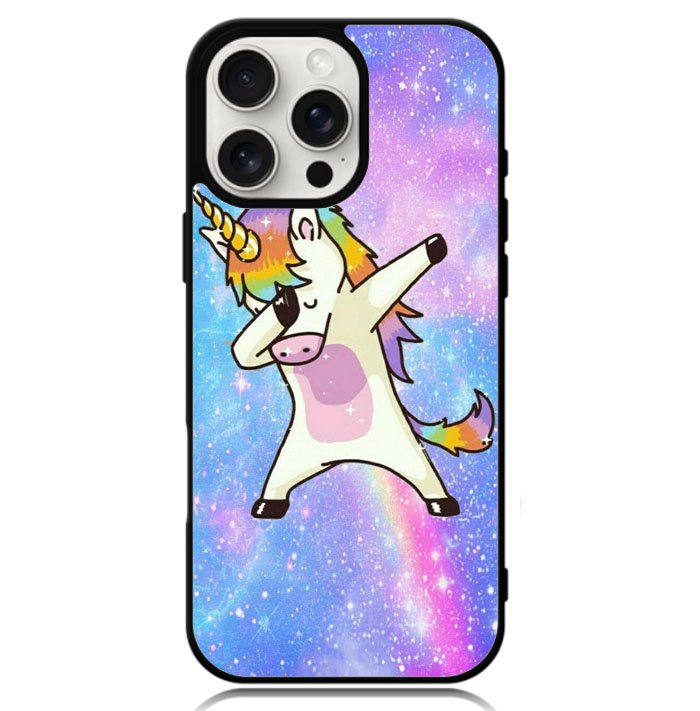 Dabbing Unicorn Rainbow X9358 iPhone 16 Pro Case