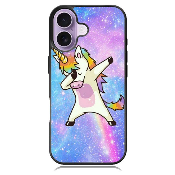 Dabbing Unicorn Rainbow iPhone 17 Case BC0939