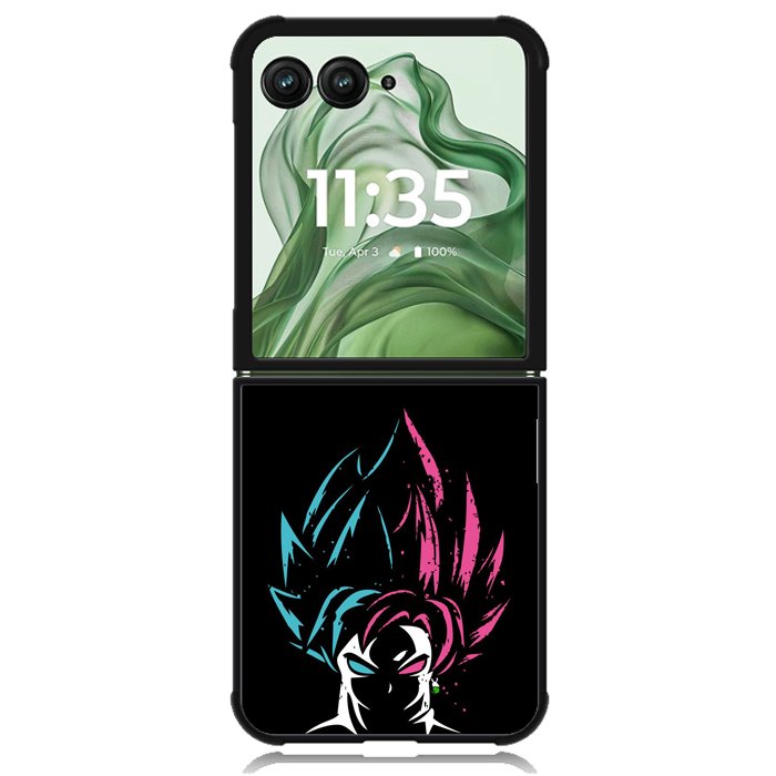 Goku blue rose X9337 Motorola Moto Razr+ Plus 2024/2025 Case, Motorola Razr 50 Ultra/50s Ultra Case
