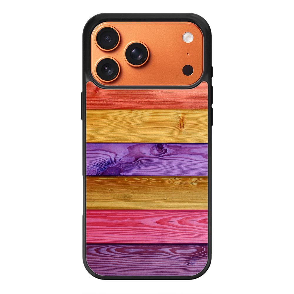 colorful wood iPhone 17 Pro Case FE0164