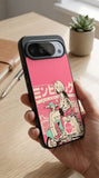 Pink Scooter Girl Protective Case Compatible with iPhone, Samsung & Google Pixel GH0007