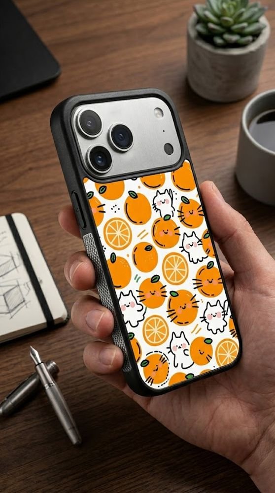Kitten Orange Delight Protective Case Compatible with iPhone, Samsung & Google Pixel GH0017