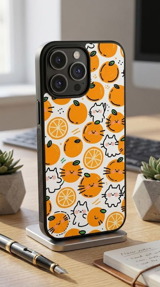 Kitten Orange Delight Protective Case Compatible with iPhone, Samsung & Google Pixel GH0017
