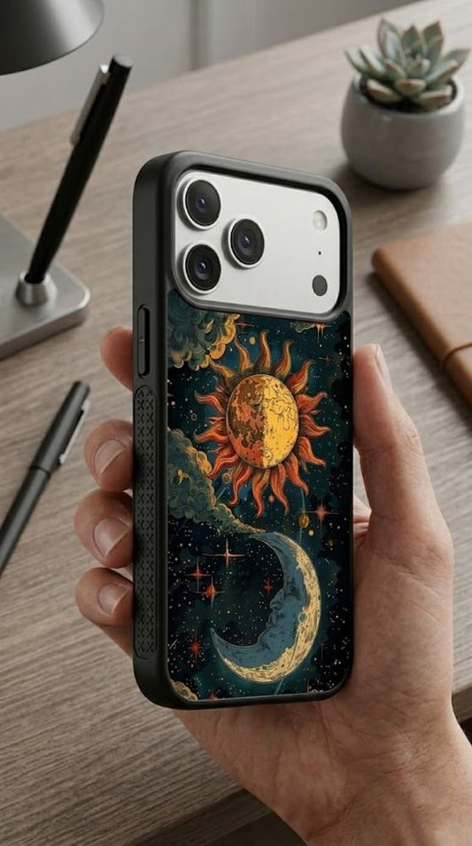 Moon Sun Oracle Protective Case Compatible with iPhone, Samsung & Google Pixel GH0020
