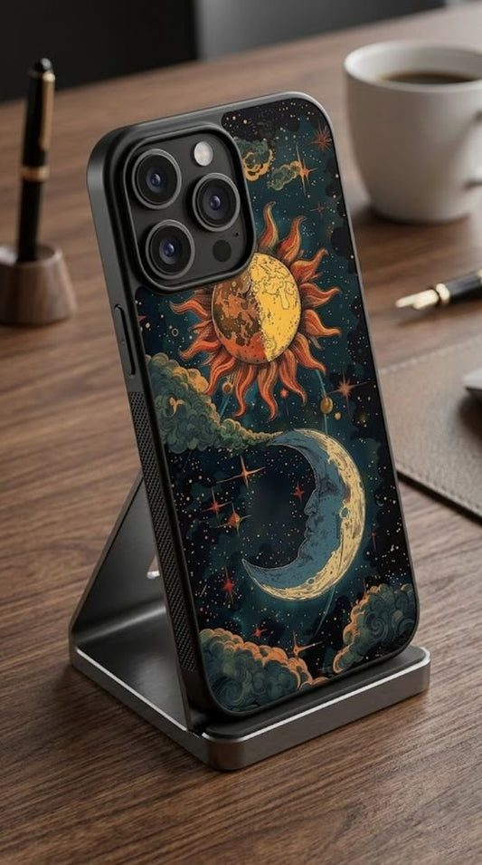 Moon Sun Oracle Protective Case Compatible with iPhone, Samsung & Google Pixel GH0020