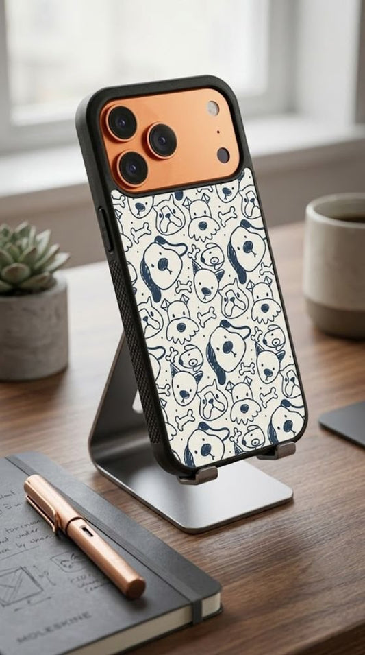 Playful Puppy Pattern Protective Case Compatible with iPhone, Samsung & Google Pixel HG0006