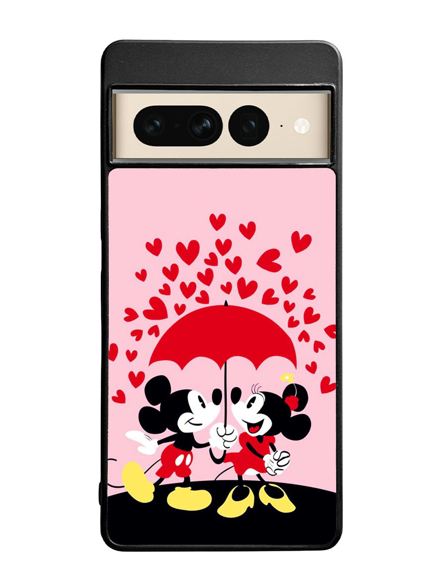 Mickey And Minnie Mouse Rain Love Google Pixel 7 Pro Case