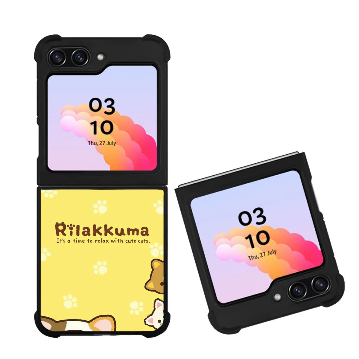 Rilakkuma With Cute Cats Case Samsung Galaxy Z Flip 5 5G BC2046