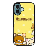 Rilakkuma With Cute Cats Case iPhone 16 Plus BC2046
