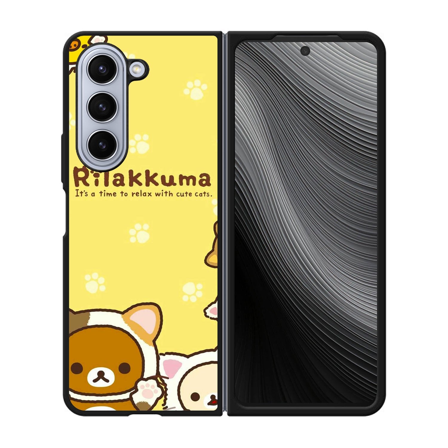 Rilakkuma With Cute Cats Case Samsung Galaxy z Fold 5 5G BC2046