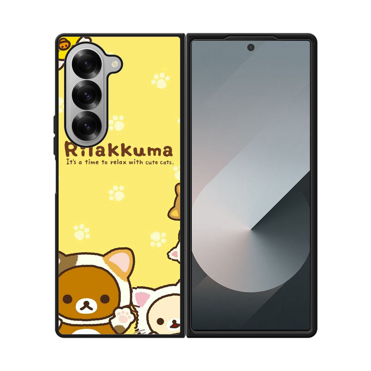 Rilakkuma With Cute Cats Case Samsung Galaxy Z Fold 6 5G BC2046