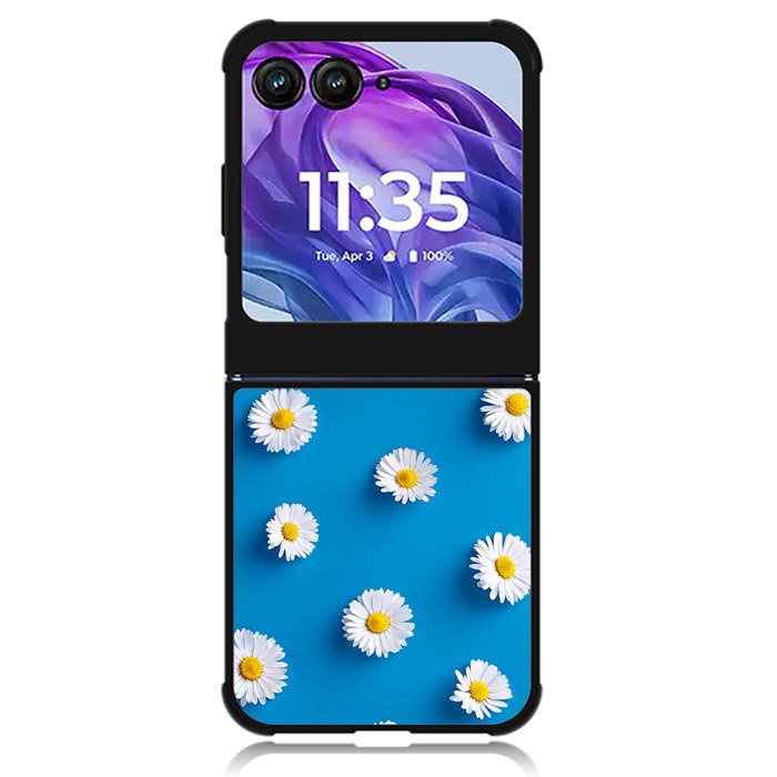 Daisy Blue Background Motorola Moto Razr 2024 , Moto Razr 50 Case
