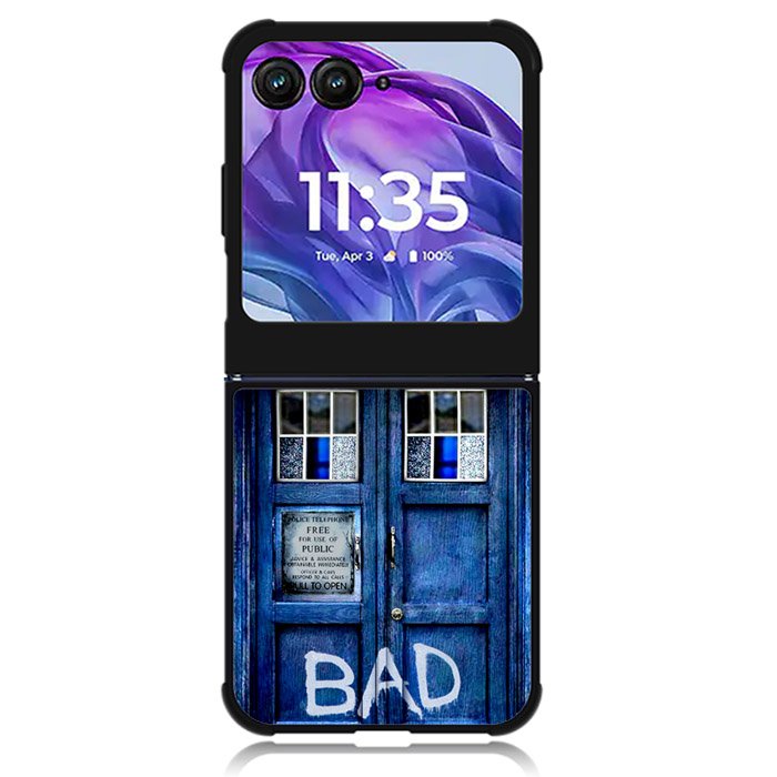 Doctor Who TARDIS Bad Wolf Blue Motorola Moto Razr 2024 , Moto Razr 50 Case