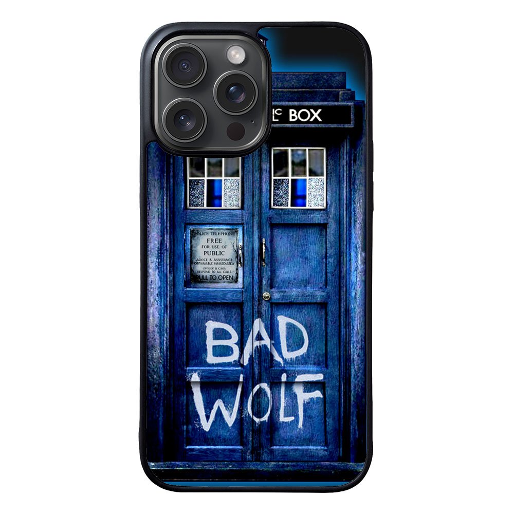 Doctor Who TARDIS Bad Wolf Blue Case iPhone 15 Pro Max BC2201