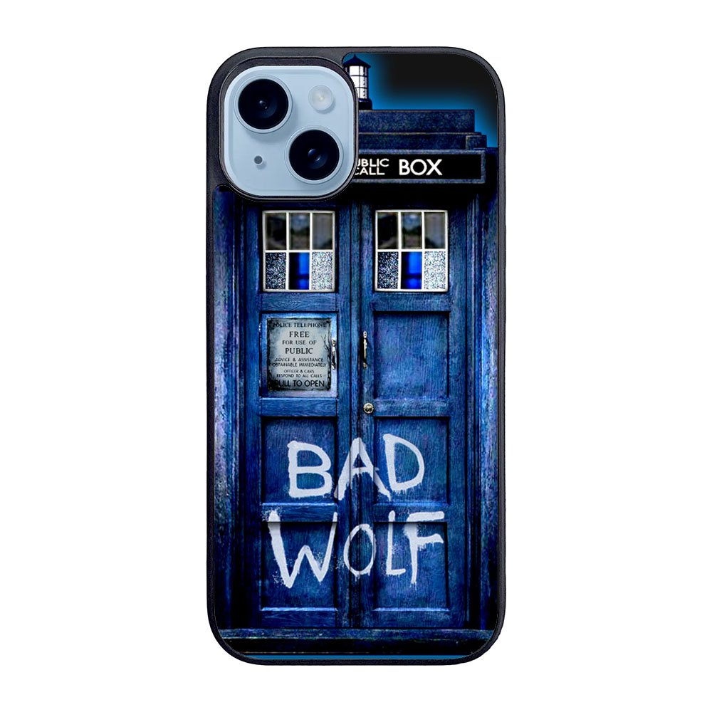Doctor Who TARDIS Bad Wolf Blue Case iPhone 15 Plus BC2201
