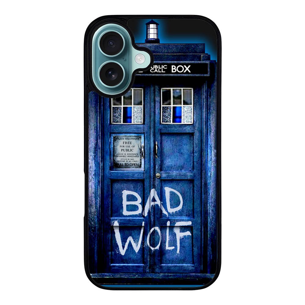 Doctor Who TARDIS Bad Wolf Blue Case iPhone 16 Plus BC2201