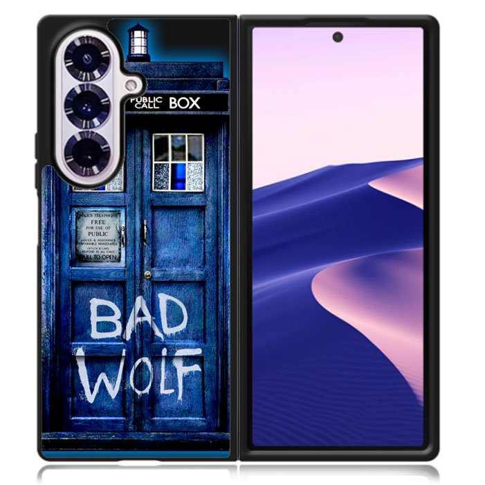 Doctor Who TARDIS Bad Wolf Blue Samsung Galaxy Z Fold 7 5G Case BC2201